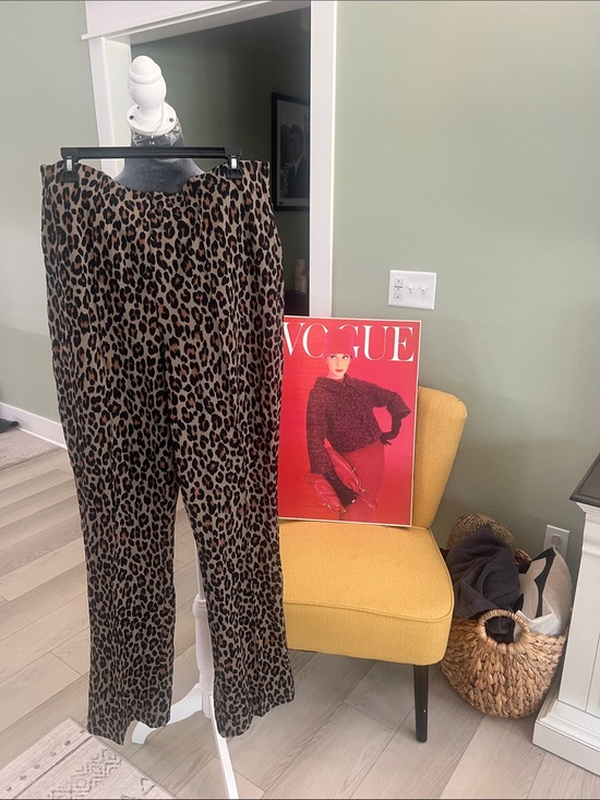 SPANX Pants - SPANX Leopard Print Wide-Leg Pants in Brown and Black. Size 1X tall